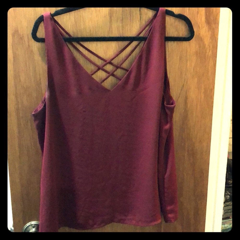 Red Criss-cross tank top